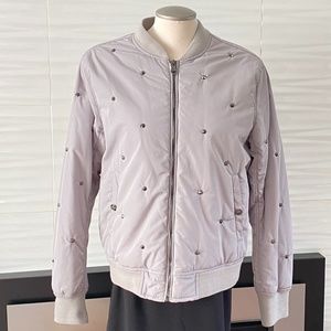 NANETTE LEPORE Studded Bomber Jacket Size L